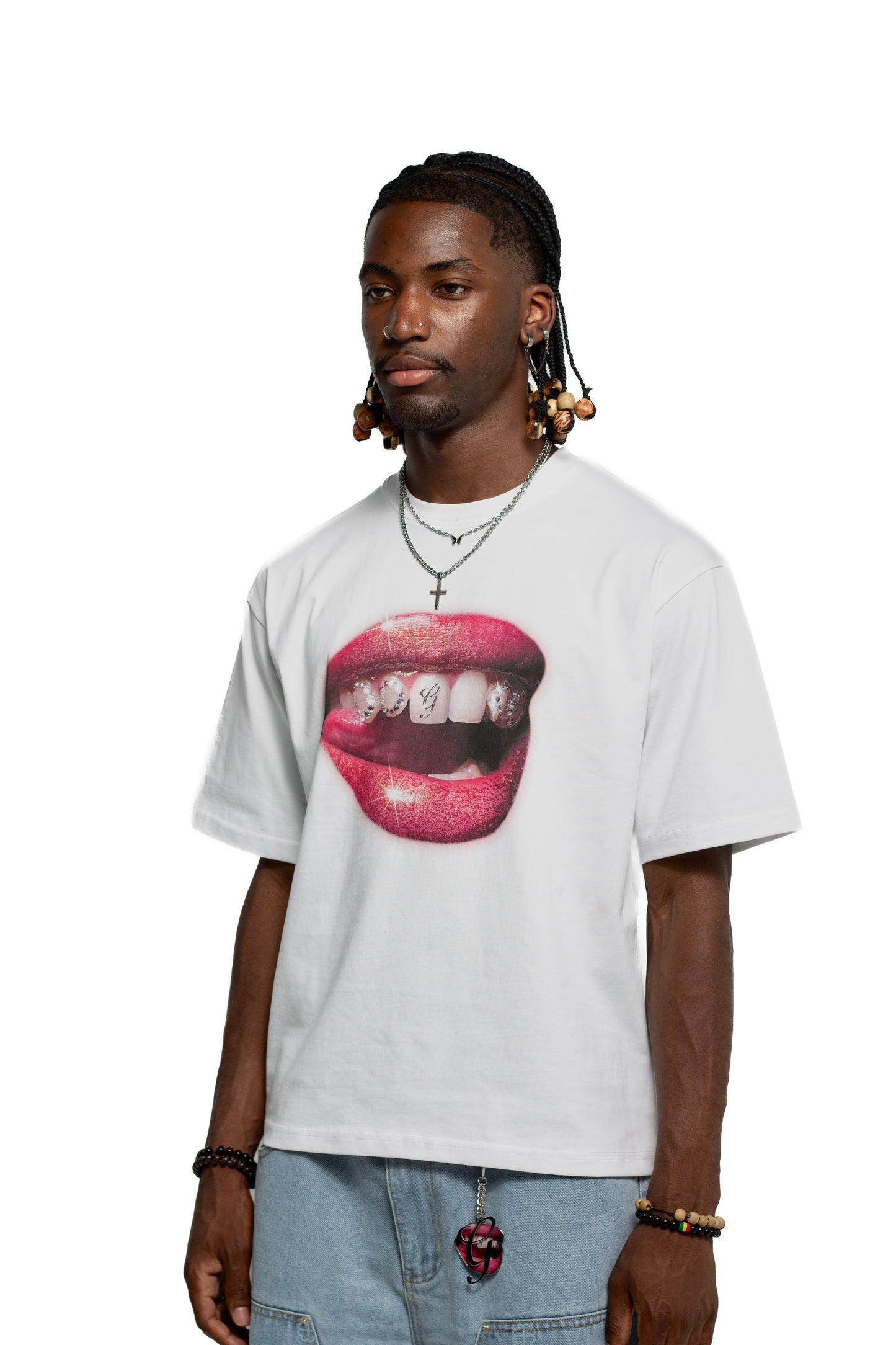 Lips white t-shirt