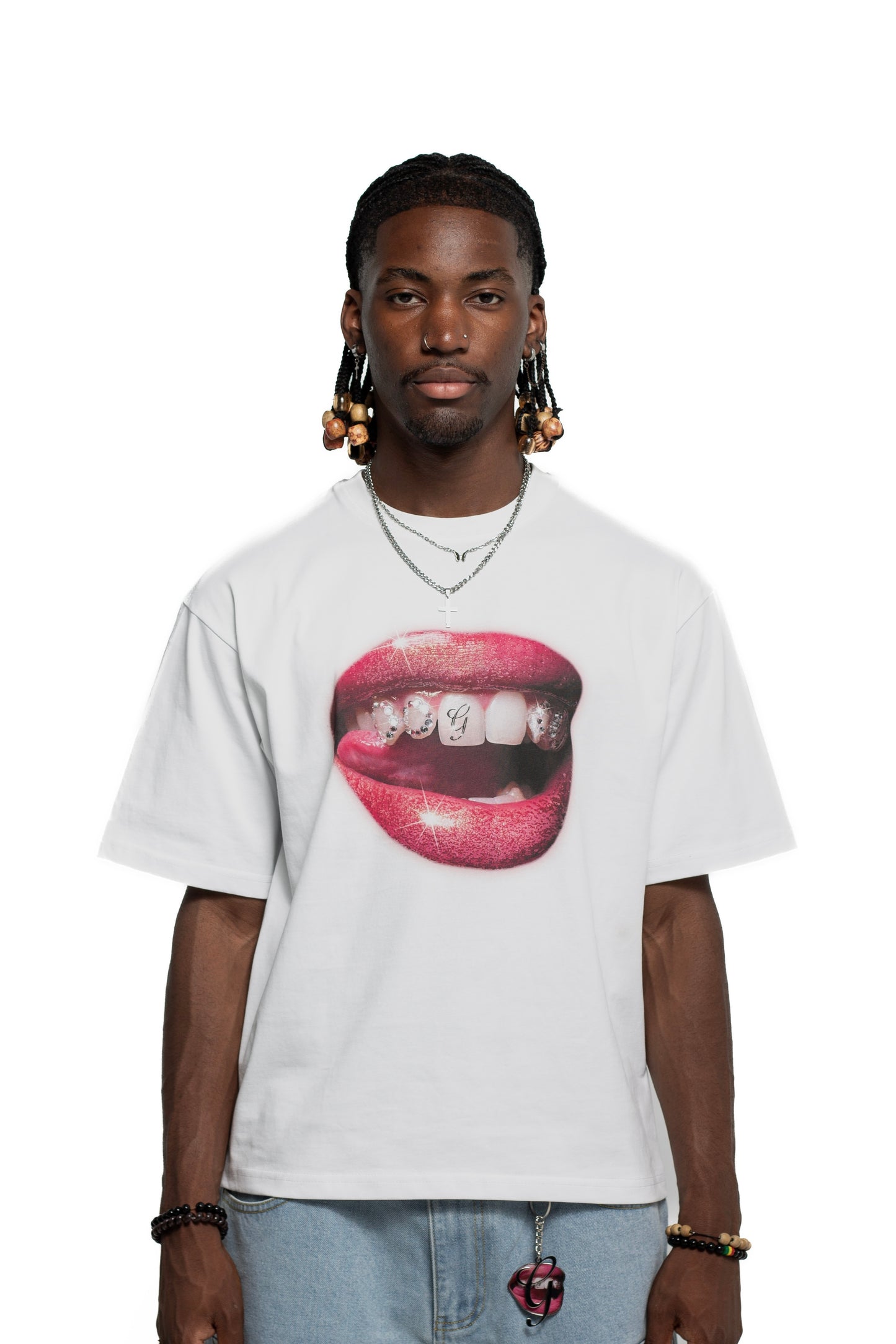 Lips white t-shirt