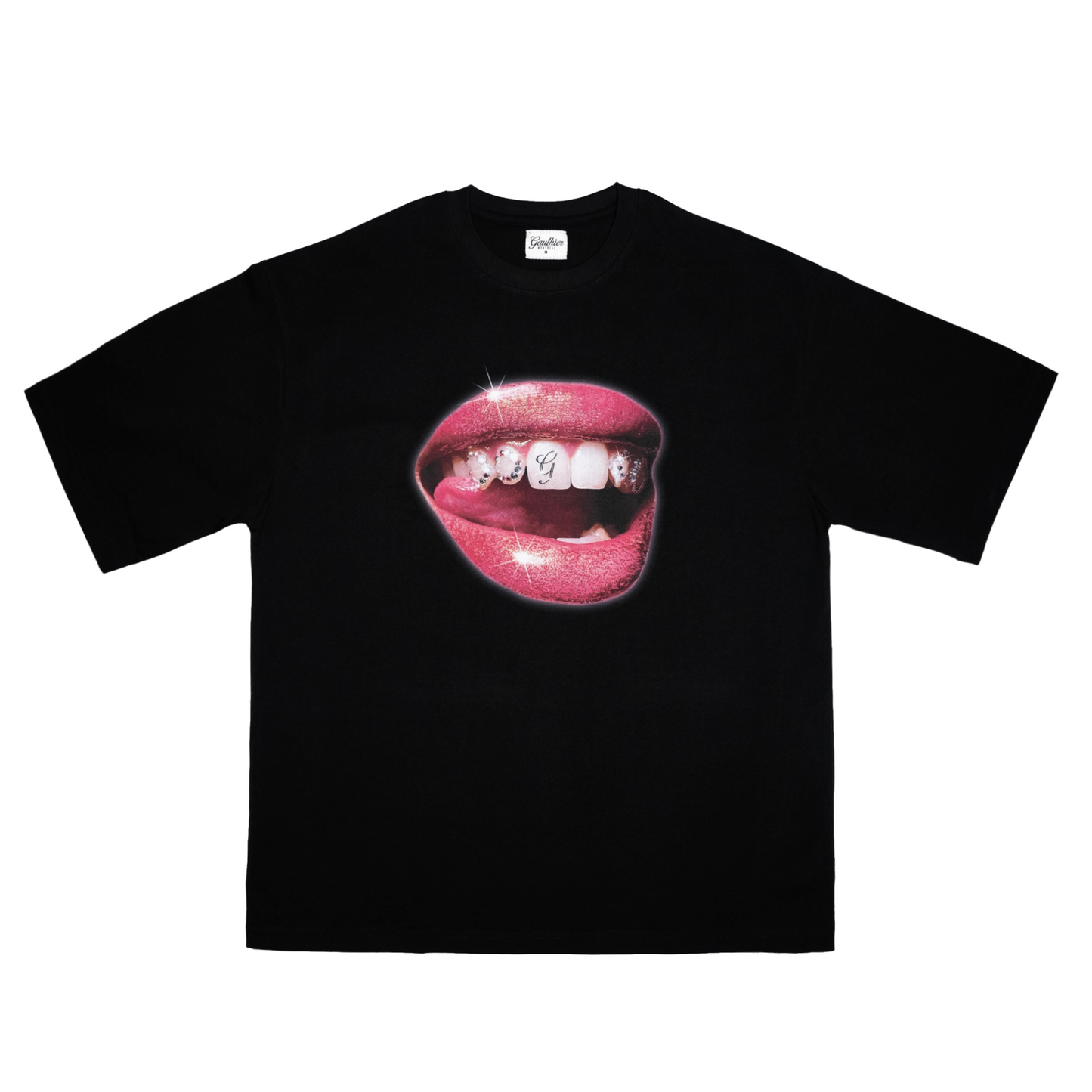 Lips black t-shirt
