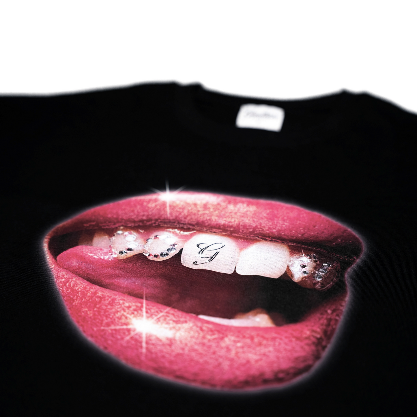Lips black t-shirt