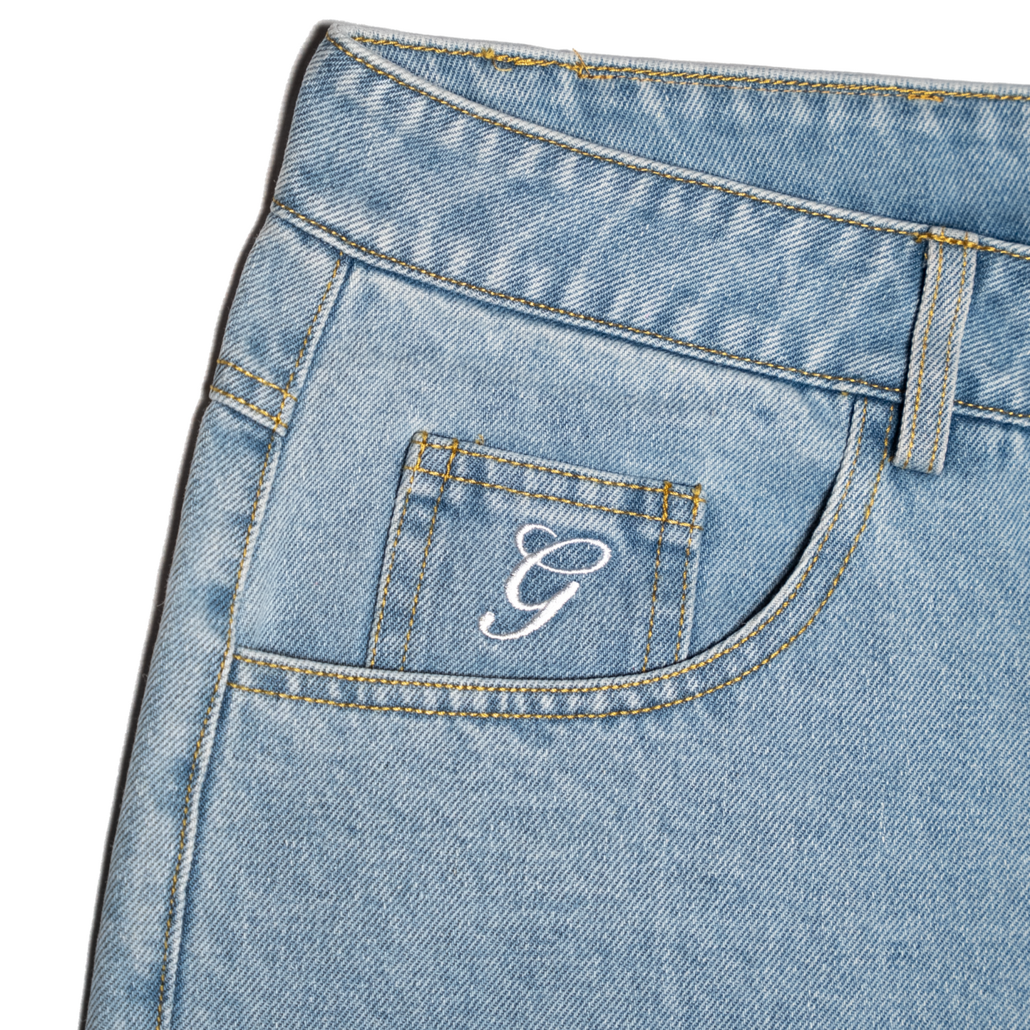 Blue denim short