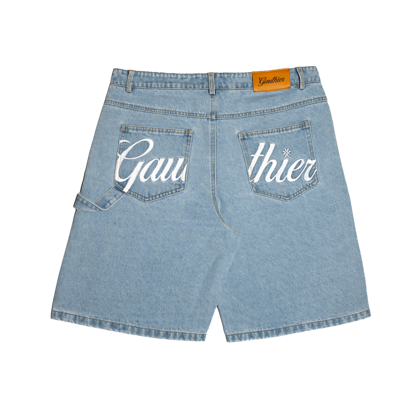 Blue denim short