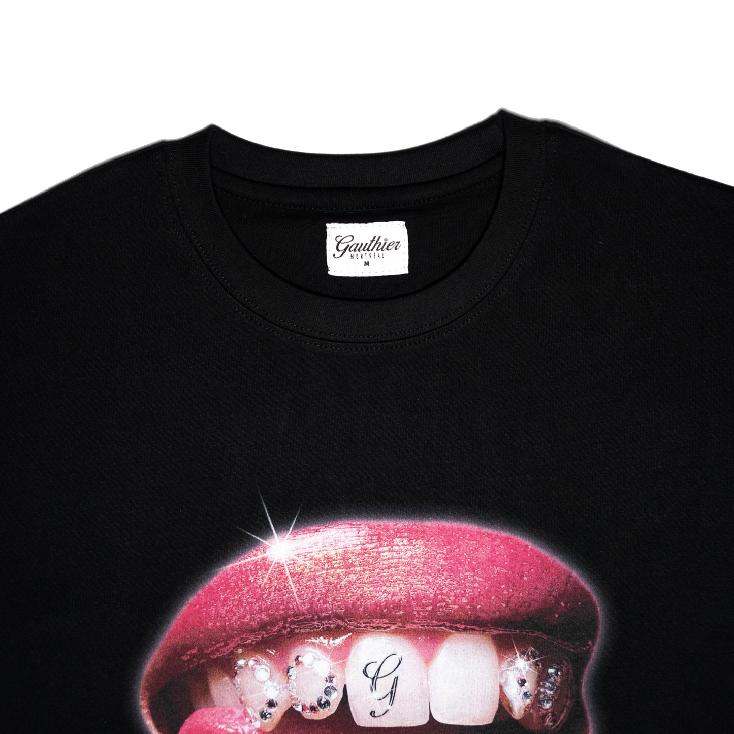 Lips black t-shirt