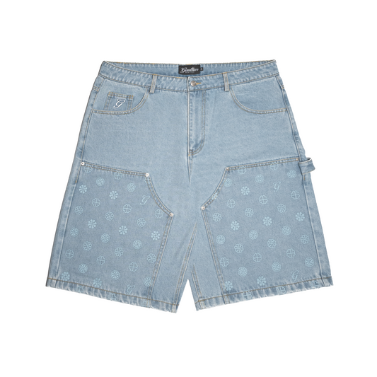 Blue denim short